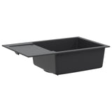 Kitchen Sink Single Basin Granite 78 x 50 x 20 cm Graphite 42053759
