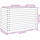 Garden Planter Wax Brown 70x40x49.5 cm Solid Wood Pine 3282551