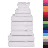 ZNTS 12 Piece Towel Set White 360 gsm 100% Cotton 137095