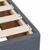Bed Frame without Mattress Dark Grey Single Velvet 3284679