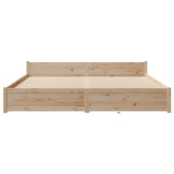 Bed Frame without Mattress 180x200 cm Super King Solid Wood Pine 3301694