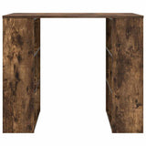 Desk with Shelf Smoked Oak 90 x 50 x 75 cm Engineered Wood 869510