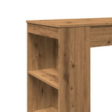 Bar Table with Racks Artisan Oak 95x47x103.5 cm Engineered Wood 854390