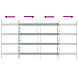 Adjustable Security Grille for Windows with 4 Crossbars 700-1050 mm 141386