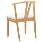 Dining Chair 2 pcs Natural and Light Solid Rubber Wood 42020410