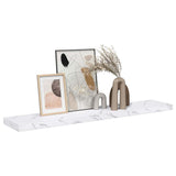 Wall Shelf White Marble 120 x 23.5 x 4 cm Engineered Wood 42019977