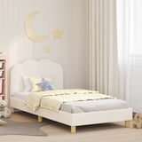 Children's Bed Frame with Headboard Cream 90 x 200 cm 42010976