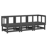 3 Piece Garden Lounge Set Grey Solid Wood Pine 825417