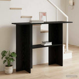 Console Table Black Oak 100 x 30 x 75 cm Engineered Wood 8001176