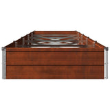 Raised Garden Bed Rusty 400 x 80 x 24 cm corton 8006512