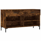 Shoe Bench Smoked Oak 102x35x55 cm Engineered Wood 829745