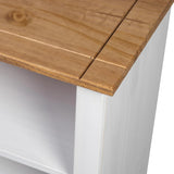Bookcase White 80x35x110 cm Solid Pine Wood Panama Range 282669