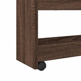 Narrow Storage Trolley 4 Tier Brown Oak Engineered Wood 855265