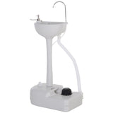 Camping Portable Handwash Sink w/ Towel Holder & Soap Dispenser Rolling Wheels Outdoor Drainage T3398P348688