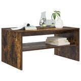 Coffee Table Smoked Oak 80 x 50 x 40 cm Engineered Wood 8000280