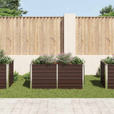 Raised Garden Bed Brown 160x80x77 cm Galvanised Steel 45709