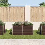 Raised Garden Bed Brown 160x80x77 cm Galvanised Steel 45709