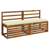 2-Piece Bench Cushions SOEST 2 pcs 100% Polyester Cream 948941