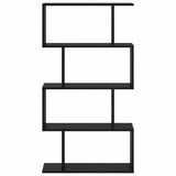 Book Cabinet Black Oak 70 x 24 x 129 cm Engineered Wood 879670