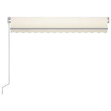 Manual Retractable Awning with LED 300x250 cm Cream 3068862