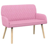 2 Seater Sofa with Solid Wood Legs 2-Seater Pink Linen Fabric 42051041