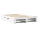 Bed Frame without Mattress White 150x200 cm King Size Engineered Wood 3295464