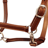 Real Leather Headcollar Stable Halter Adjustable Brown Full 90888