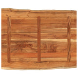 Table Top 90x80x2.5 cm Rectangular Solid Wood Acacia Live Edge 370627