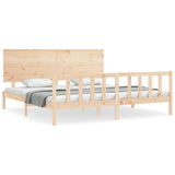 Bed Frame without Mattress Super King Size Solid Wood Pine 3193416