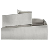 Garden Planter Silver 80 x 80 x 50 cm Stainless Steel 873582