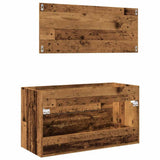 2 Piece Bathroom Furniture Set Old Wood Engineered Wood 856388