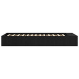 Bed Frame with Storage Black Oak 80 x 200 cm Engineered Wood 3429563