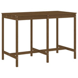 Garden Bar Set Honey Brown Solid Pine Wood Large Footrest 3157784