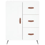 Highboard White 69.5x34x180 cm Engineered Wood 3198633
