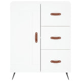 Highboard White 69.5x34x180 cm Engineered Wood 3198633