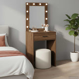 Dressing Table Brown Oak 50 x 41 x 135 cm Engineered Wood 865043