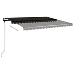 ZNTS Freestanding Manual Retractable Awning 400x350 cm Anthracite 3069819