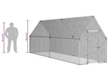 Chicken Cage Silver 100x100x190 cm Galvanised Steel 172549