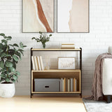 Bookshelf Sonoma Oak 80x30x78,5 cm Engineered Wood and Iron 832794