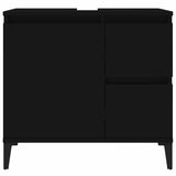 Bathroom Cabinet Black 65x33x60 cm Engineered Wood 819829