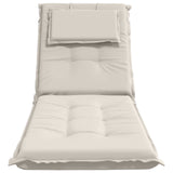 Sunlounger Cushion GEMERT 100% Polyester White 190 x 60 x 9 cm 947517
