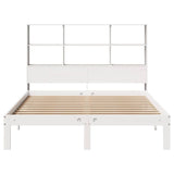 Bookcase Bed without Mattress White 120x190 cm Small Double Solid Wood Pine 3322551