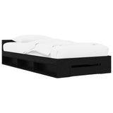 Bed Frame with Storage Black Oak 80 x 200 cm Engineered Wood 3429603