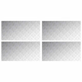Stair Tread Rectangular 4 pcs Silver 100 x 50 cm Aluminium 4104366