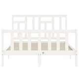 Bed Frame without Mattress White 140x190 cm Solid Wood Pine 3193122