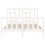 Bed Frame without Mattress White 140x200 cm Solid Wood Pine 3193142