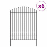 Garden Fence Grey 1020 x 200 cm Powder-Coated Steel 3360123