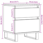 ZNTS Bedside Cabinet Old Wood 40x35x50 cm Engineered Wood 857436