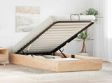Ottoman Bed Frame Natural 90 x 190 cm Solid Pine Wood 3418726