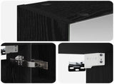 Bathroom Mirror Cabinet with Shelf Black Oak 80 x 14.5 x 70 cm 889104
